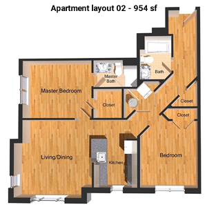 Apartment layout 2